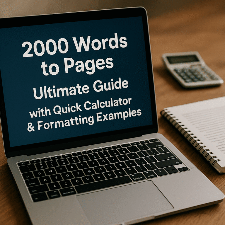 2000 words to pages