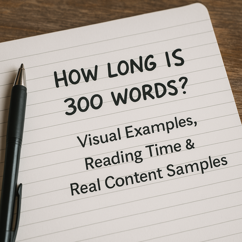 how long is 300 words